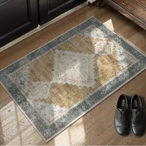 Beeiva Entry Way Rugs Indoor, 2x3 Small Area Rug Non Slip for Entryway